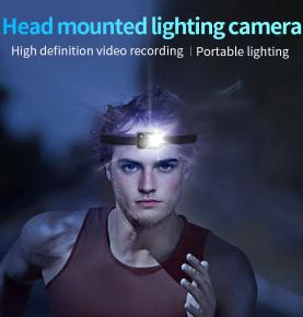 1080p Head mounted camera with 3W led light HD39 Outdoor camera support Max 128G TF card 